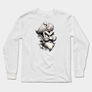 Cartoon pirate captain Long Sleeve T-Shirt